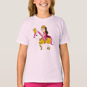 Prinses en pony cartoon t-shirt