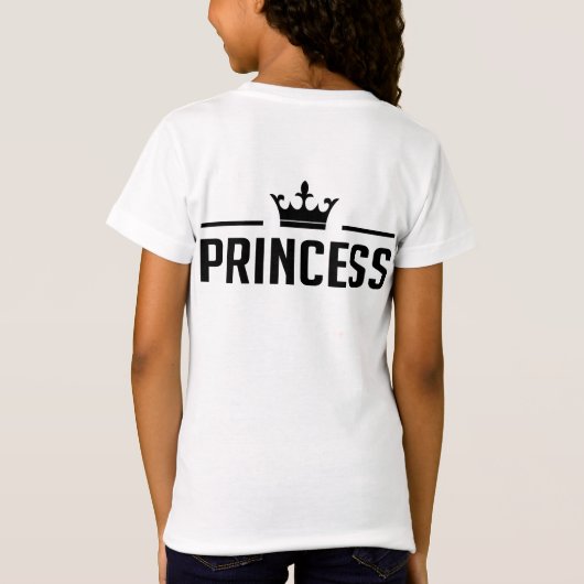 Prinses en prinses Shirten T-shirt (Achterkant)