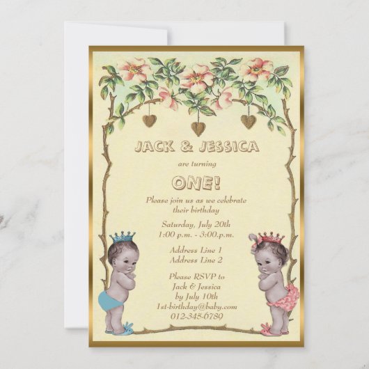  prinses en prinses zijn jarig kaart (Achterkant)