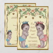  prinses en prinses zijn jarig kaart (Voorkant / Achterkant)