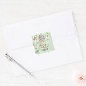 Prinses en Ridder partij, Prinses, kinderen Verjaa Vierkante Sticker (Envelop)