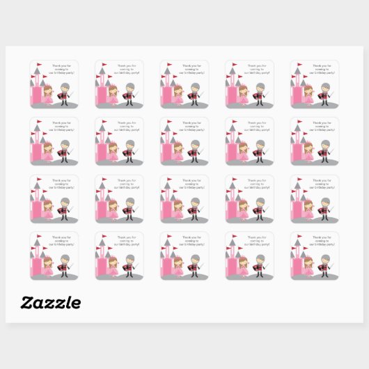 Prinses en Ridder Stickers (Vel)