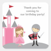 Prinses en Ridder Stickers (Voorkant)