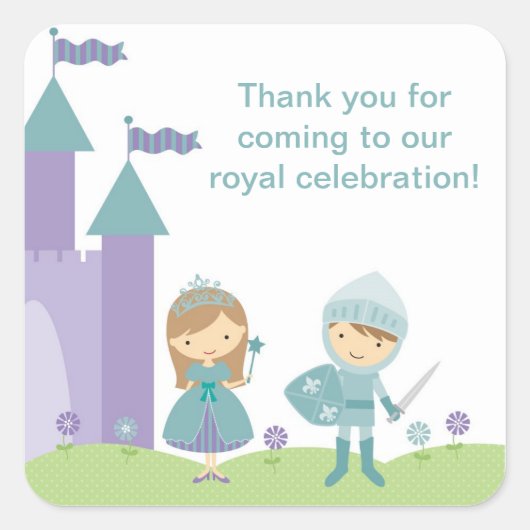 Prinses en Ridder Stickers (Voorkant)