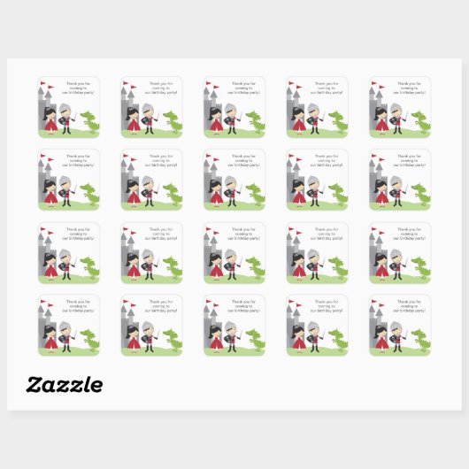 Prinses en Ridder Stickers (Vel)