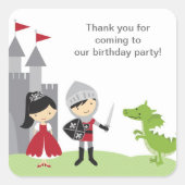 Prinses en Ridder Stickers (Voorkant)