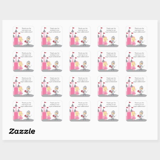 Prinses en Ridder Stickers (Vel)