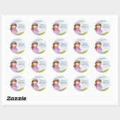 Prinses en Ridder Verjaardagsfeestje Sticker (Vel)