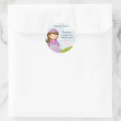 Prinses en Ridder Verjaardagsfeestje Sticker (Tas)