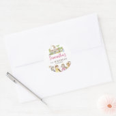 Prinses en Ridders Verjaardag Ronde Sticker (Envelop)