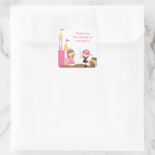 Prinses en Roze Pirate Stickers (Tas)