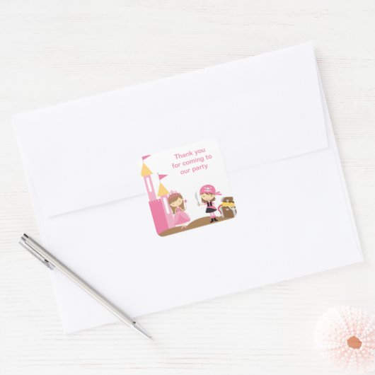Prinses en Roze Pirate Stickers (Envelop)
