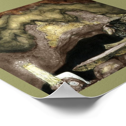 Prinses en Troll aan een tafel Poster (Hoek)