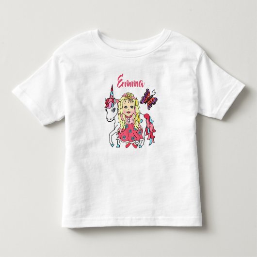 Prinses en Unicorn Persoonlijk Shirt (Voorkant)