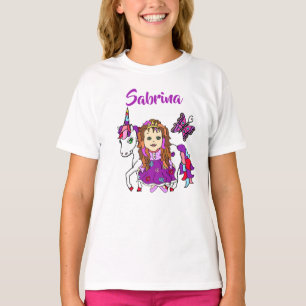  Prinses en Unicorn Persoonlijk Shirt