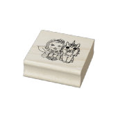 prinses en Unicorn Rubberstempel (Stempel)