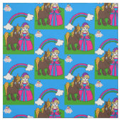 prinses en unicorn stof (Swatch)