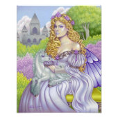 Prinses fee eenhoorn kasteel fantasie kunst foto afdruk (Voorkant)