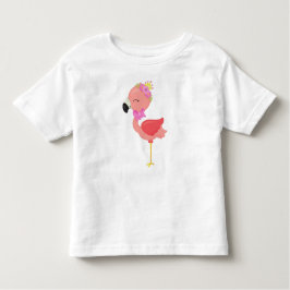 Prinses Flamingo, Bloemen, Cute Flamingo, Kroon Kinder Shirts