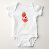 Prinses Flamingo, Bloemen, Kroon, Cute Flamingo Romper (Voorkant)