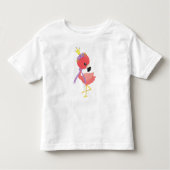 Prinses Flamingo, Schattige Flamingo, Bloemen, Kro Kinder Shirts (Voorkant)