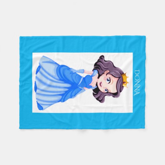 Prinses fleece deken. Persoonlijke naam. Deken (Voorkant (Horizontaal))