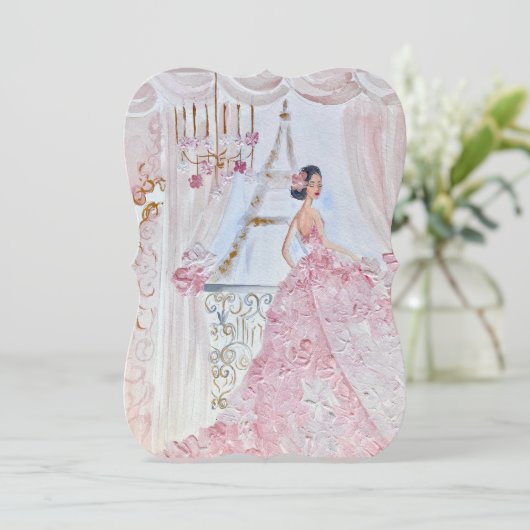  Prinses Fleur Bella Roos 1 Kaart (Staand voorkant)