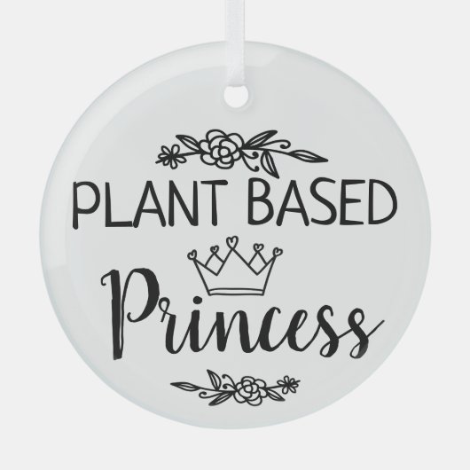 Prinses floral van het Plant Vegan Glas Ornament (Voorkant)