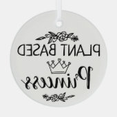 Prinses floral van het Plant Vegan Glas Ornament (Achterkant)