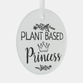 Prinses floral van het Plant Vegan Glas Ornament (Voorkant Rechts)