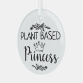 Prinses floral van het Plant Vegan Glas Ornament (Voorkant links)