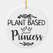 Prinses floral van het Plant Vegan Keramisch Ornament (Achterkant)