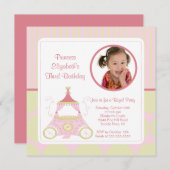  Prinses Foto Birthday Uitnodiging (Voorkant / Achterkant)