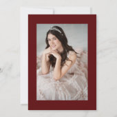 Prinses foto rood sweet 16 kaart (Achterkant)