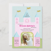 Prinses Foto Verjaardagsfeestje Kasteel Kaart (Voorkant)