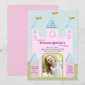 Prinses Foto Verjaardagsfeestje Kasteel Kaart (Voorkant / Achterkant)