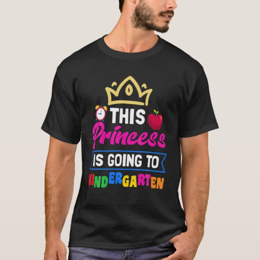 Prinses gaat naar school t-shirt (Voorkant)