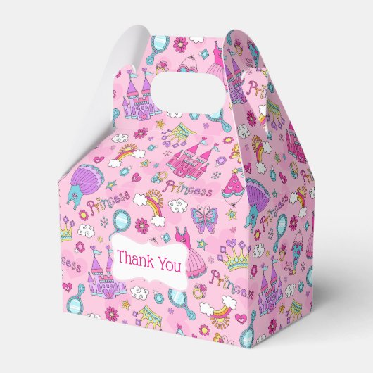 Prinses Gable Favor Doos Bedankdoosjes (Voorkant Zijde)