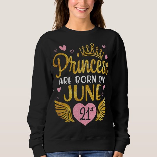prinses geboren op 21 juni trui (Voorkant)