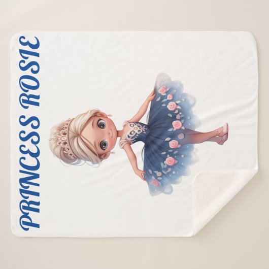 "PRINSES" GEPERSONALISEERD SHERPA DEKEN (Voorkant (horizontaal))