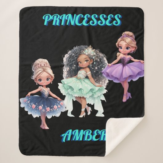 "PRINSES" GEPERSONALISEERD SHERPA DEKEN (Voorkant)