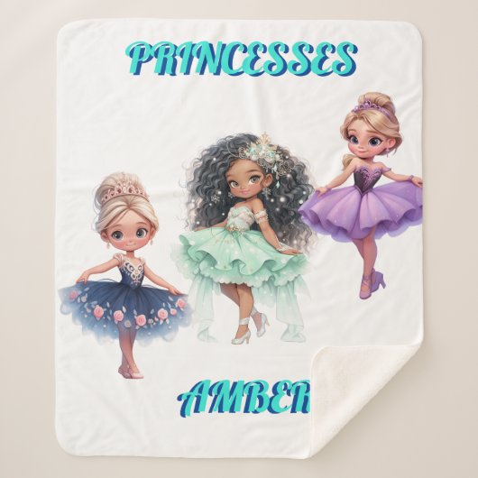 "PRINSES" GEPERSONALISEERD SHERPA DEKEN (Voorkant)