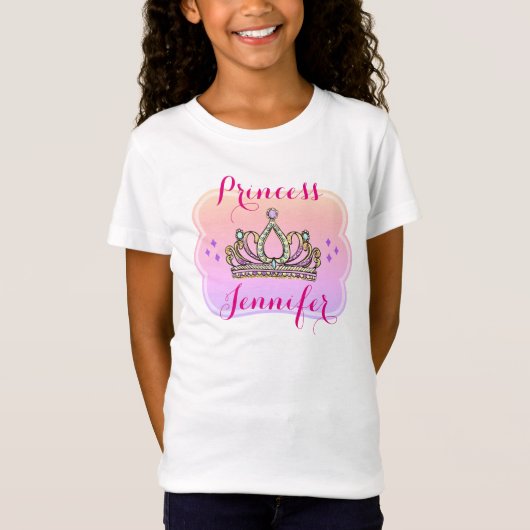 prinses gepersonaliseerd t-shirt (Voorkant)