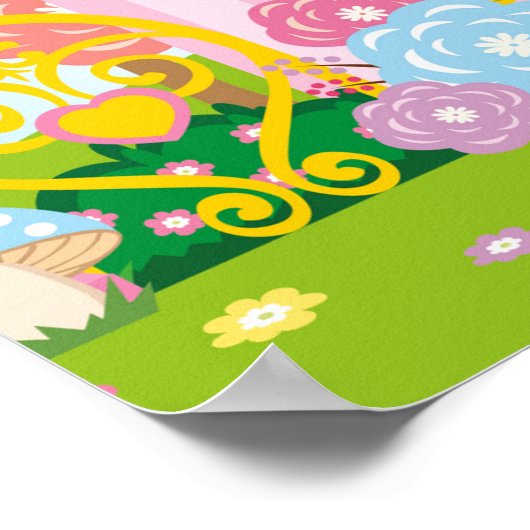 Prinses! Gepersonaliseerde Kasteelmuur decor poste Poster (Hoek)