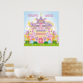 Prinses! Gepersonaliseerde Kasteelmuur decor poste Poster (Keuken)