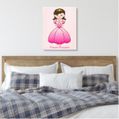 Prinses Gepersonaliseerde Meisjes Kamer Canvas Wal Afdruk (Insitu (Slaapkamer))