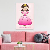 Prinses Gepersonaliseerde Meisjes Kamer Canvas Wal Afdruk (Insitu (Woonkamer))