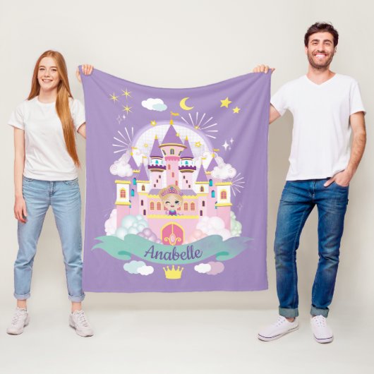  prinses gepersonaliseerde Paarse Fleece Deken (In situ)