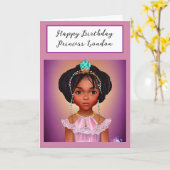  Prinses Gepersonaliseerde Verjaardag Kaart (Gele Bloem)