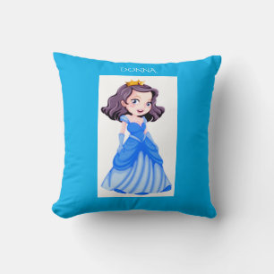 Prinses gooit kussen. Persoonlijke naam. Kussen